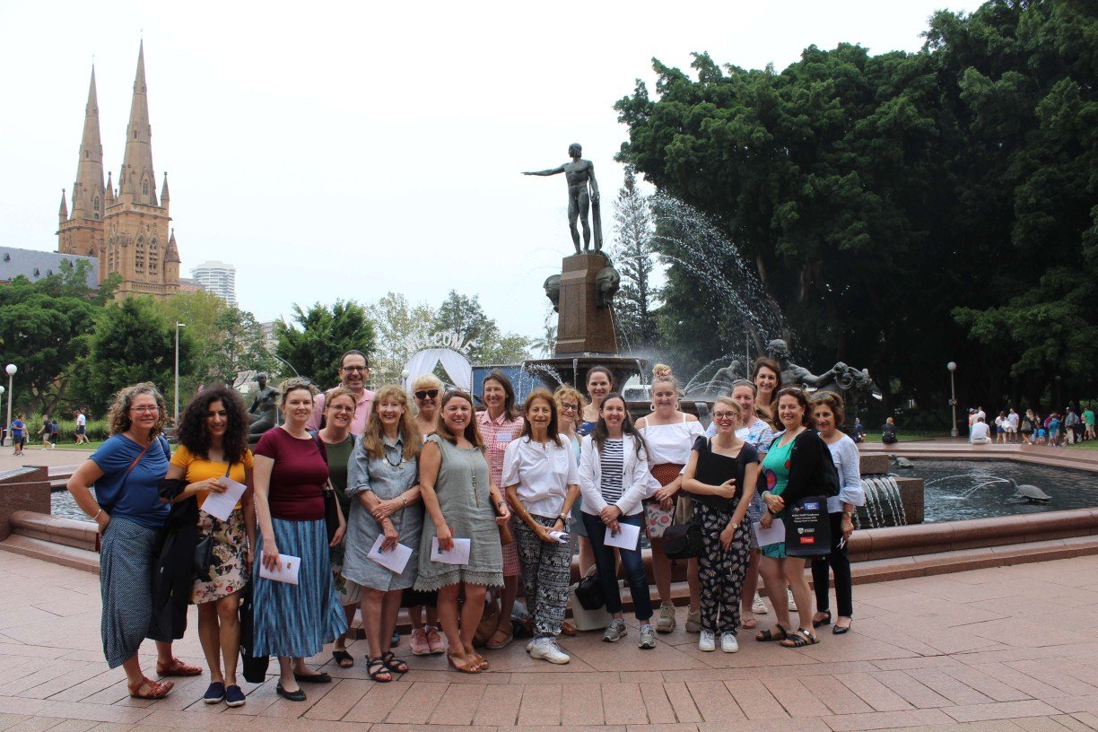 NAFT teachers and members in Sydney's Hyde Park for an Alliance Francaise de Sydney immersion week